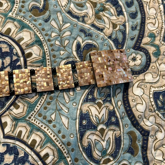 Vintage abalone shell belt xs- medium 34 total length - Picture 8 of 10